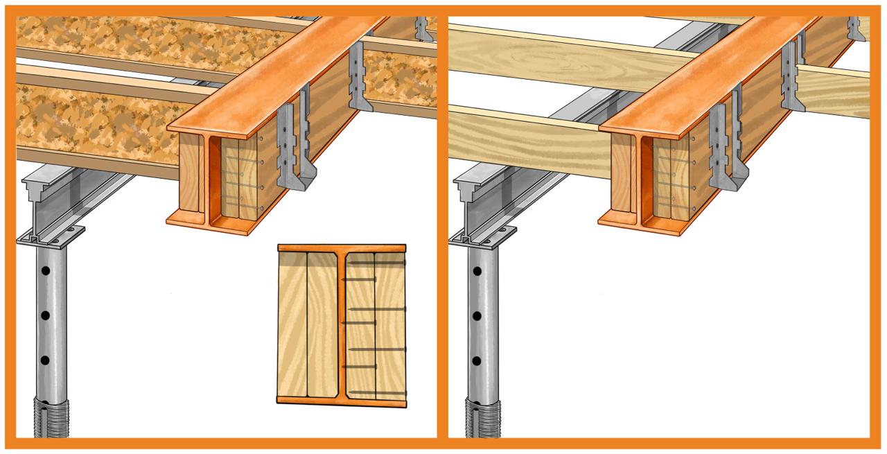 Load bearing support beam installation — structural support beam replaces load bearing wall