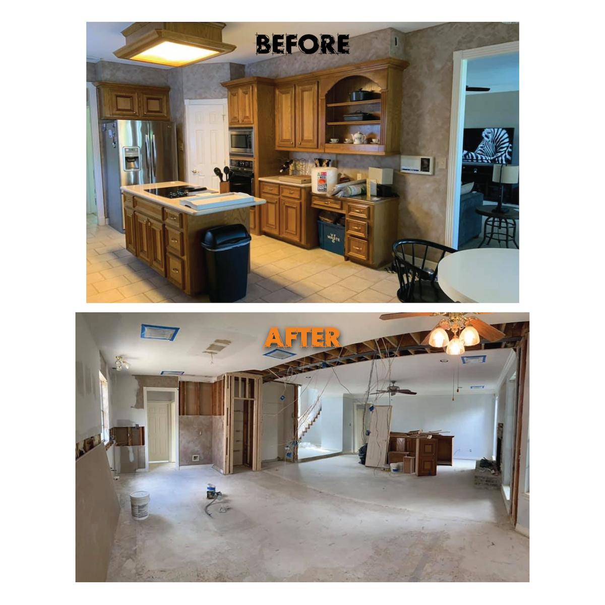 Before & After — Kitchen Wall Removal
