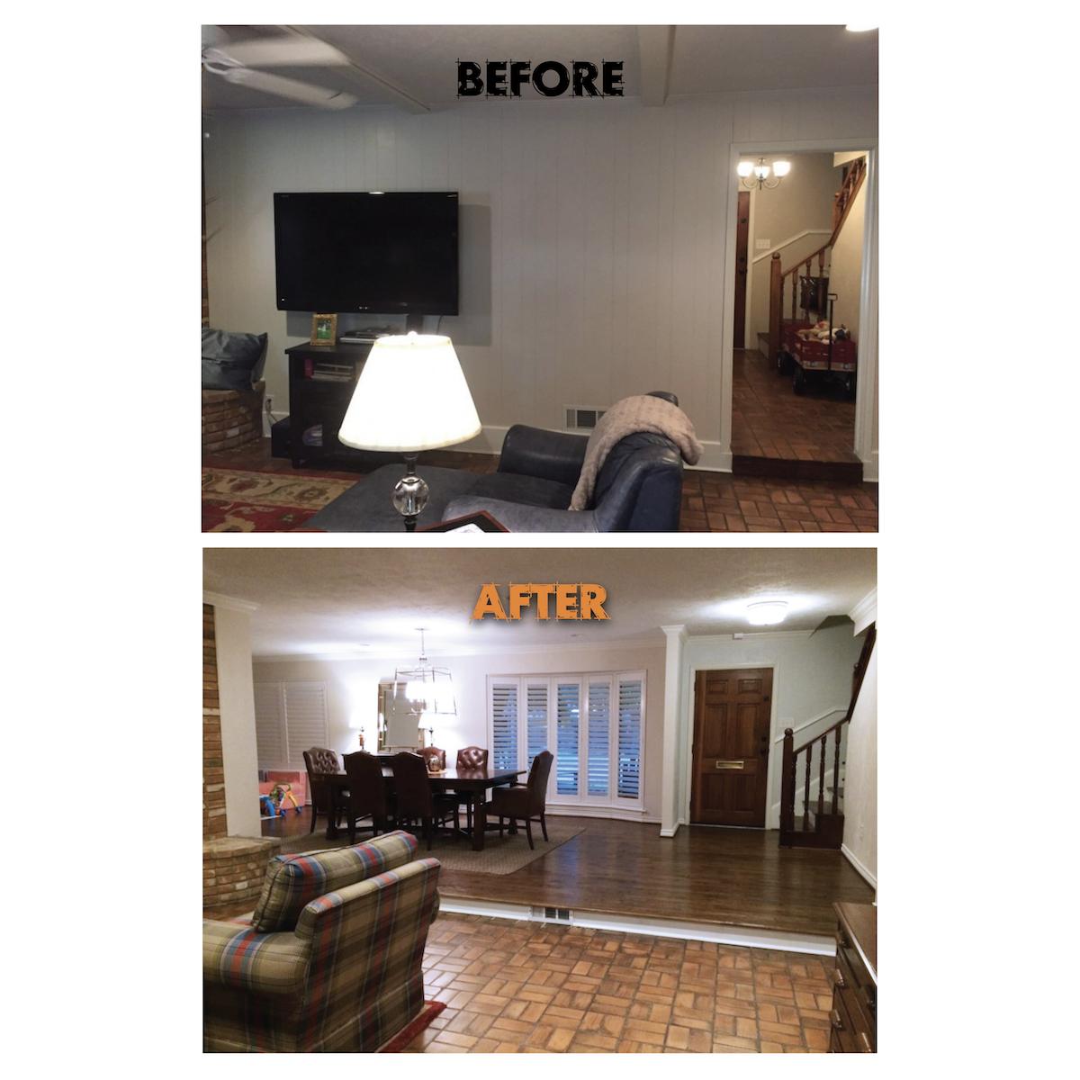 Before & After — Living Room Wall Removal