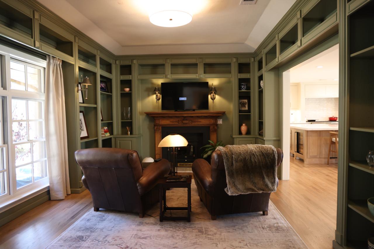 Study with Custom Built-In Shelving