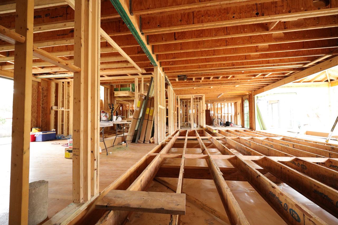 Load bearing wall removal and structural support beam installation services Texas