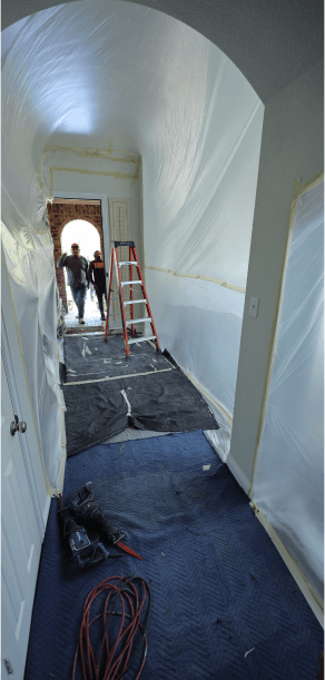 Home dust protection during wall removal